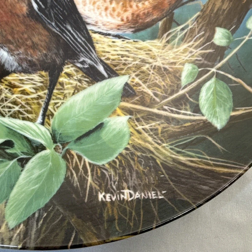 1986 Knowles Britannica Birds of Your Garden Robin Plate 6687A 10in China